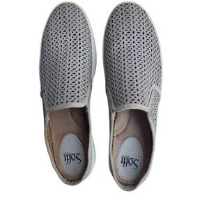 Sofft 11M Perforated Beige Slides Mules Comfort Arch Support Spring Summer
